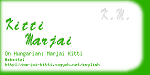 kitti marjai business card